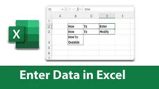 How to Enter Data in Excel? - Excel Tutorial 3