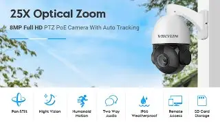 PTZ-4825X-IS Auto Tracking PoE Camera | PTZ Network Security Camera | 25X Pan Tilt Zoom IP Camera