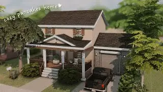 new cozy home for pancakes family 🥞 base game only | the sims 4 speed build