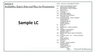 UCP600 ARTICLE-6 (EXP-TAMIL)|🄿🅁|TEDZ