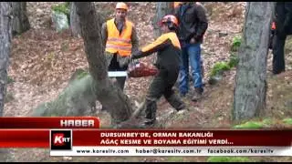 Dursunbey’de, Orman Bakanlığı Ağaç Kesme Ve Boyama Eğitimi Verdi…