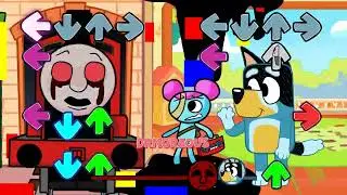 FNF Bluey's family VS Big Engine BRAWL - Friday Night Funkin covers (4K 60 fps)