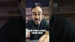 Não aparece a opção Ensino Médio | INSCRIÇÃO ENCCEJA