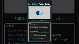 I Figured Out How to Create a DAY NIGHT Toggle Button with CSS! 
