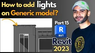 Adding Ceiling lights on Model In Place (Generic Model) | Part 15 | Revit 2023 complete course |