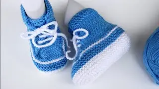 518- Baby Boy Socks Knitting in easy way | Boy Boots | Easy Baby Socks Bunai