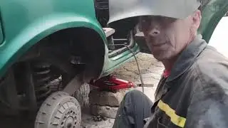 Латаем днище авто москвич 2141