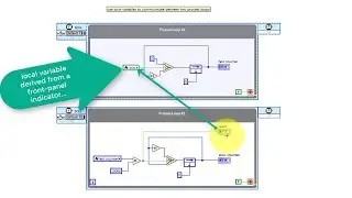 LabVIEW code: Local variable (FPGA) (walk-through)