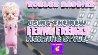 Using the NEW Feral Frenzy FIGHTING STYLE! ✰ ROBLOX BADDIES!🐈
