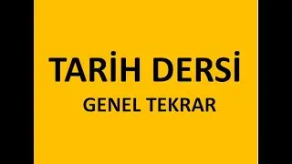 KPSS ve AYT TARİH TEKRARLARI - 2
