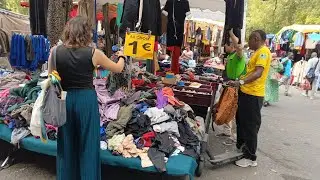 46. Снова на барахолке в Париже. Обзор одежды, обуви.Покупки и примерка. #secondhand #барахолка