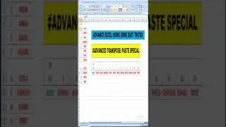#shorts change data from columns to rows(vice-versa)||Transpose in Excel#shorts#transpose in excel