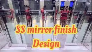 Handing over an elevator with a stainless steel (SS) mirror finish glass door / customer satisfied