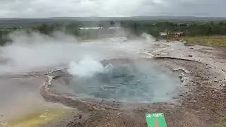 The Hatta Geysir in the Haukadalur Geothermal Area, Iceland's Golden Circle