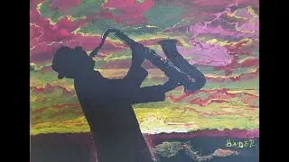 Akrilik Resim - Saksafoncu | Acrylic Painting - Saxophonist