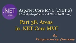 Part 38. Areas in .NET Core MVC. | asp-area | ASPNETCOREMVC. | Asp-area routing and folder structure