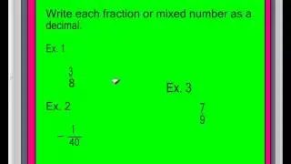 M7 Terminating and Repeating Decimals