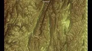 3д модель части Башкортостана. Размер 540х540мм.