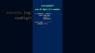 sum of all digits In javascript tutorials for beginners coding tutorials in hindi #javascript #html
