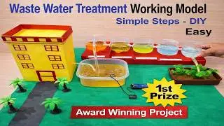 waste water treatment plant working model | inspire science project | DIY | bestoutofwaste | sewage