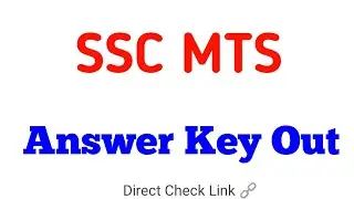 SSC MTS Answer key