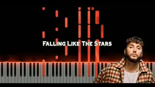 Falling Like The Star - James Arthur - piano tutorial - how to play on piano (Free midi)