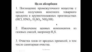 Запись лекции Абсорбция