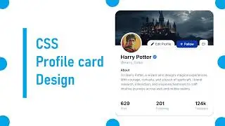 Create a Stylish Profile Card UI Using HTML & CSS | Beginner Practice Project | HujaifaCodes