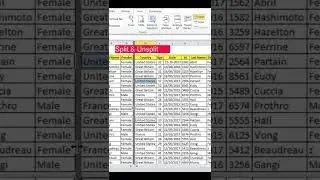Split & Unsplit of excel sheet