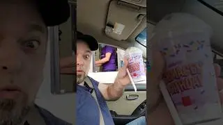 #grimace #voiceactor #danielross orders #grimacesbirthdaymeal at the #mcdonalds #drivethru #fastfood