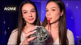 ASMR with my twin 💙 Sisters will make you sleepy (layered sounds, visual triggers, mouth sounds) ✨