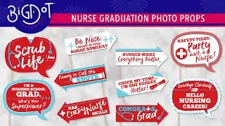 Nurse Graduation Funny Photo Booth Props Kit - Nursing Grad Party Idea | Big Dot of Happiness