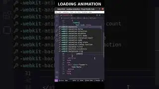 How To Create A Loading Animation | HTML CSS 