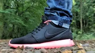 Nike Roshe Run MID Black Atomic Red Review + On Feet HD