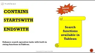 Explore search functions - STARTSWITH(), ENDSWITH() & CONTAINS() available in Tableau