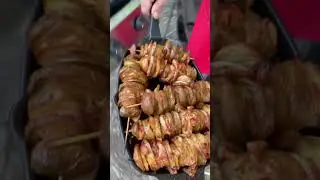 Вкуснее шашлыка 👍 картошка с беконом 🥓 #bbq #grill