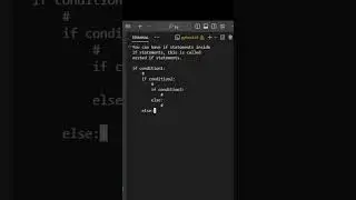 Nested if statements 