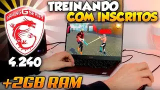RANK NA GRINGA 🔥 JOGANDO COM INSCRITOS ✅ MSI 4.240 FREE FIRE X86 XIAOMI