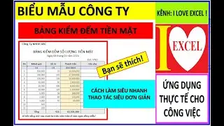 MẪU BẢNG KIỂM ĐẾM TIỀN MẶT VND - ILOVEEXCEL!
