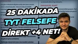 SINAVDAN ÖNCE MUTLAKA İZLE! TYT FELSEFE ÖSYM'NİN %100 SORDUĞU KONULAR ÖZET ! +4 NET KAP🔥