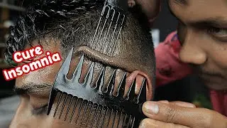 Cure Your Insomnia By Heavy Oil ASMR Comb Massage With Satisfying Neck Crack | ASMR Comb Massage