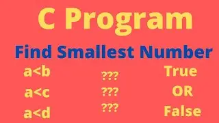 C Program Find Smallest Number | C Programming