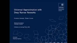 [13 minutes] Universal Approximation with Deep Narrow Networks