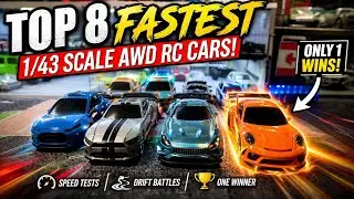 Top 8 FASTEST 1/43 Scale AWD RC Cars| Only 1 Wins!