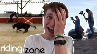 On fait des SALTOS PAR DESSUS DES VACHES - Tournage RIDING ZONE (ça tourne mal, mais genre vraiment)