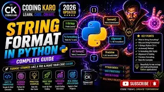  Python String Formatting Explained 🚀 | f-Strings, format() & % Operator Tutorial | 