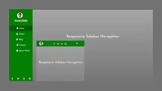 Responsive Sidebar Navigation || HTML, CSS, JavaScript || Free Source Code