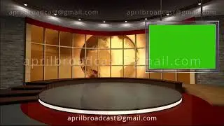 News TV Studio Set 40 - Virtual Green Screen Background Loop