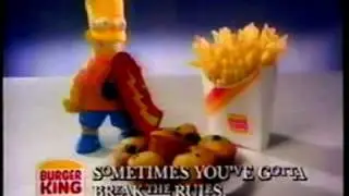 Old Burger King Simpsons commercial