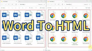 Batch convert a large number of Word documents into HTML web pages at once